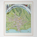 Lausanne| Panorama-Karte | Vintage Print
