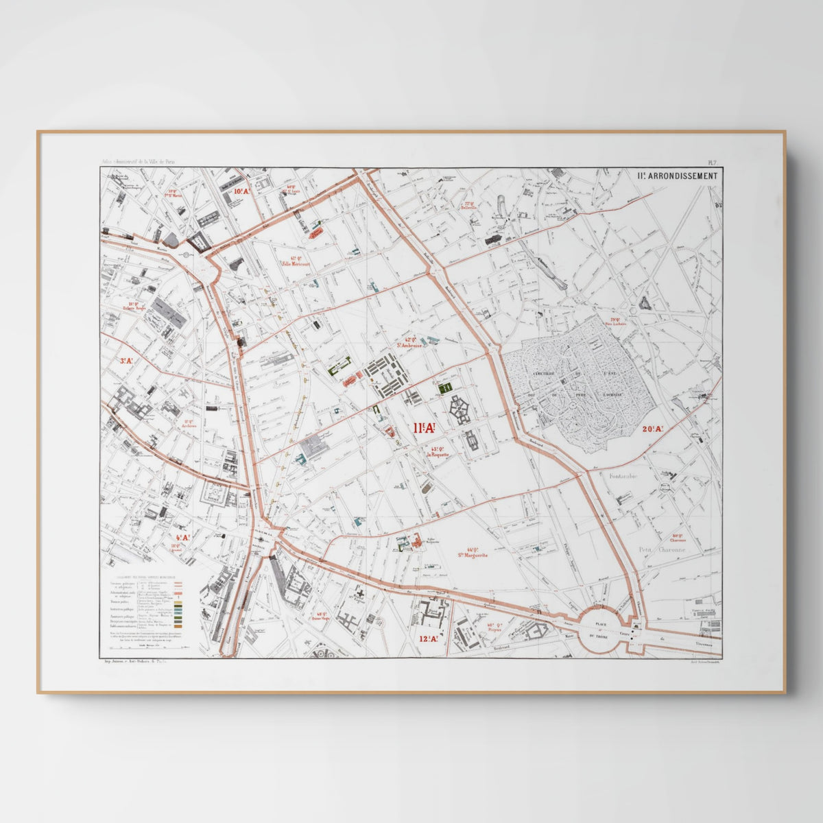 Haussmann | Paris | 12. Arrondissement | Vintage Map