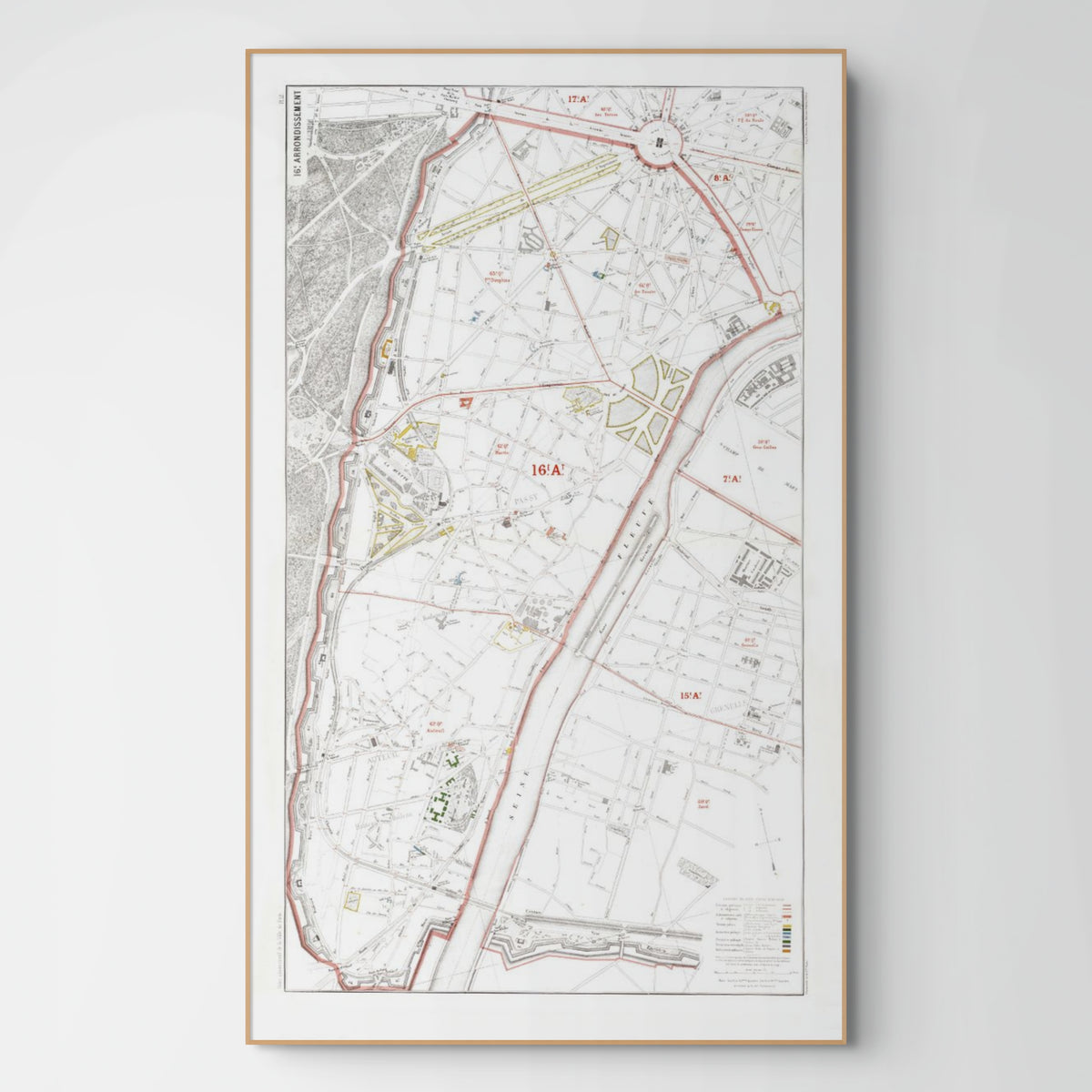 Haussmann | Paris | 16. Arrondissement | Vintage Map