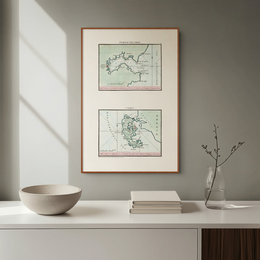 Seekarten-Atlas | Porto Vecchio | Korfu | Karte von 1801
