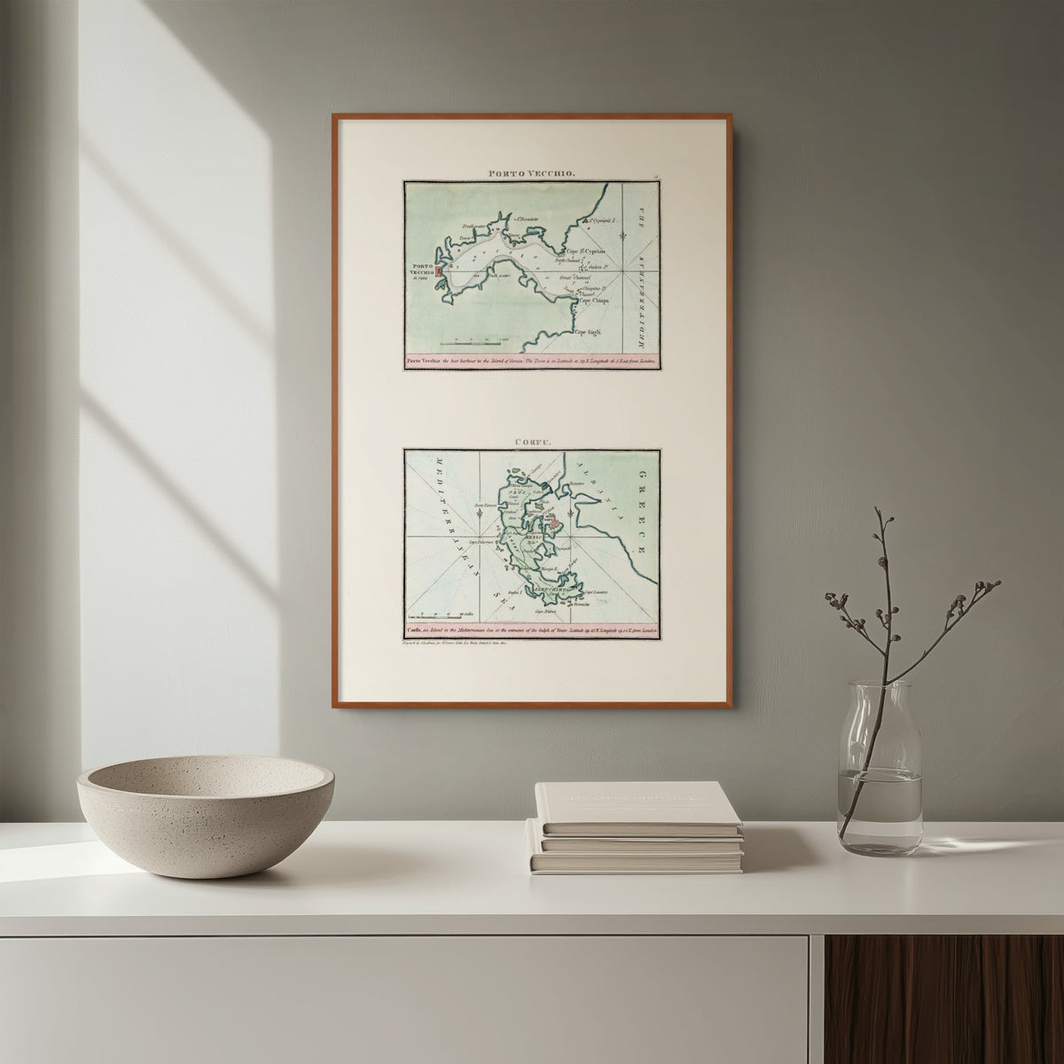 Seekarten-Atlas | Porto Vecchio | Korfu | Karte von 1801