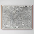 París | Mapa panorámico | 1739 | Mapa vintage