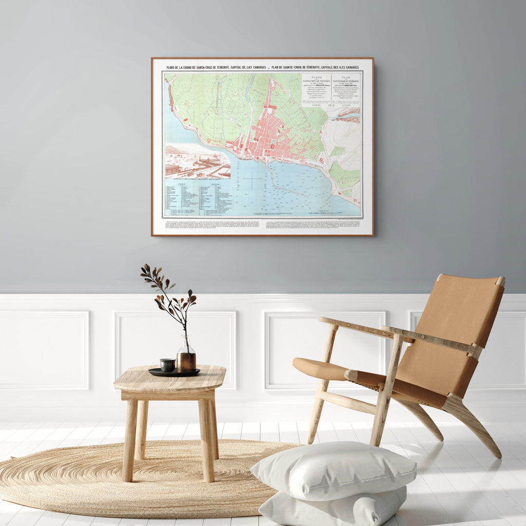 Santa Cruz | Teneriffa | Spanien | 1878 | Vintage Map