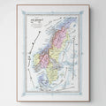 Schweden | Norwegen | Osmanische Kartographie | Vintage Map