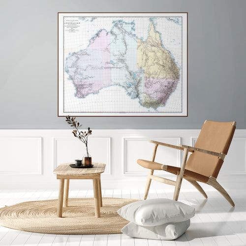 Australien | Landkarte | 1875 | Vintage Map