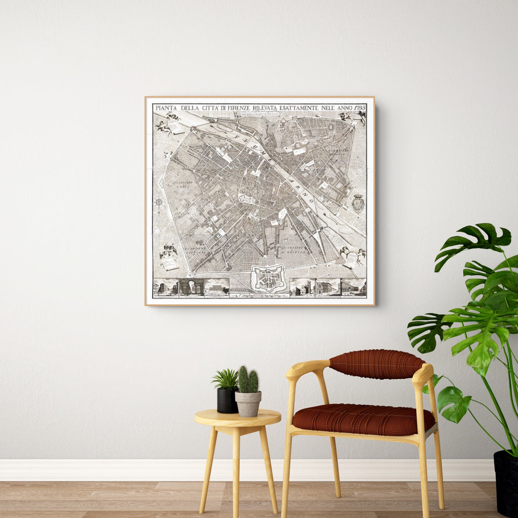 Florenz | Italien | Stadtplan | Vintage Map