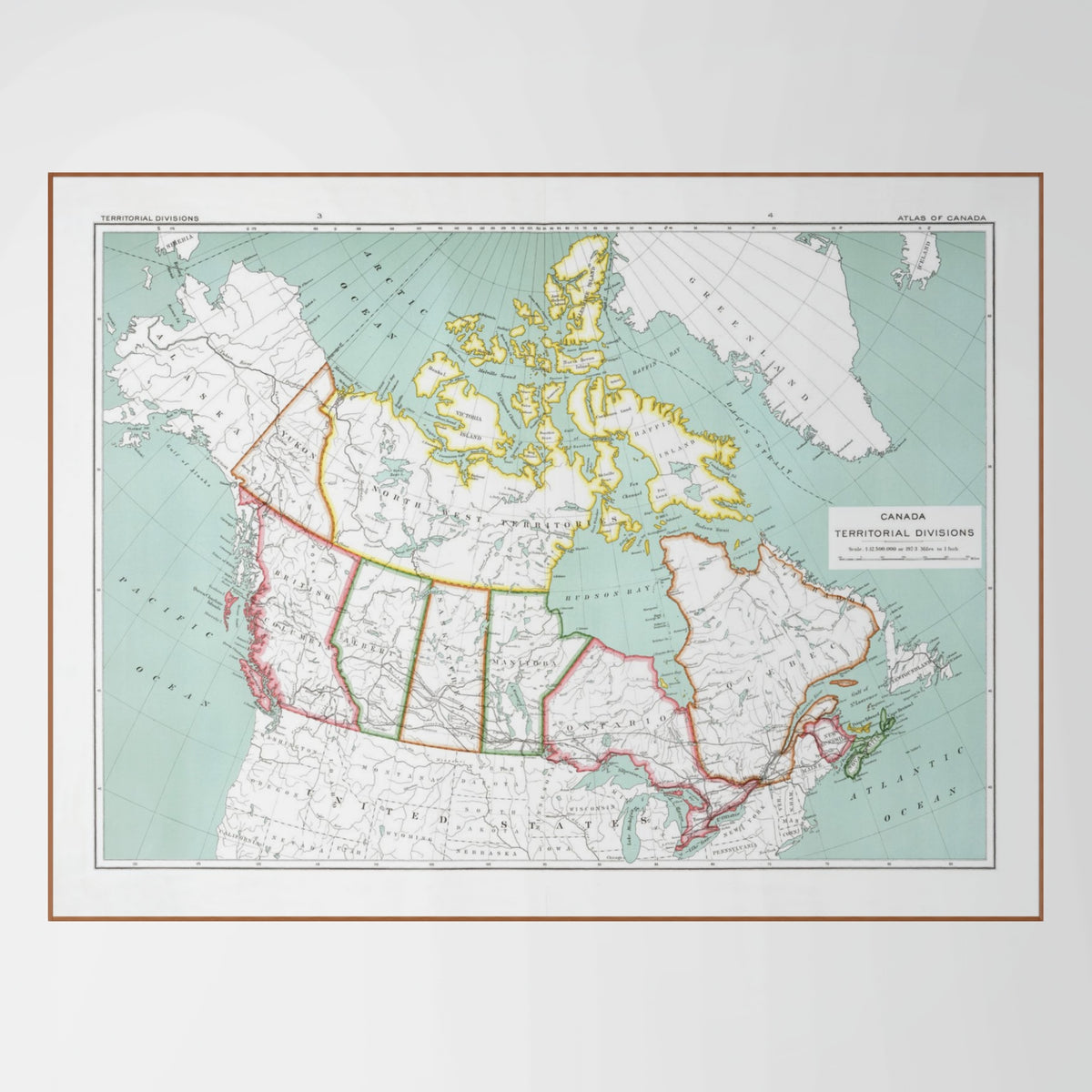 Kanada |  Provinzen | Territorien | Vintage Map