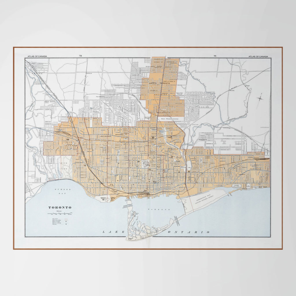 Toronto | Kanada | 1915  | Vintage Map