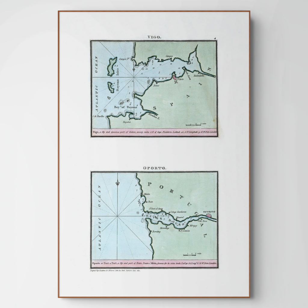 Seekarten-Atlas | Vigo | Oporto | Karte von 1801