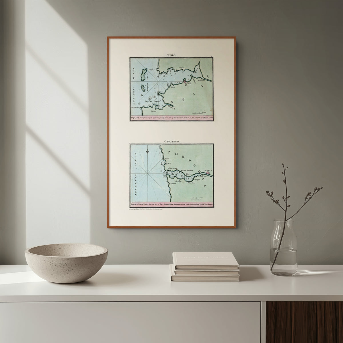 Seekarten-Atlas | Vigo | Oporto | Karte von 1801