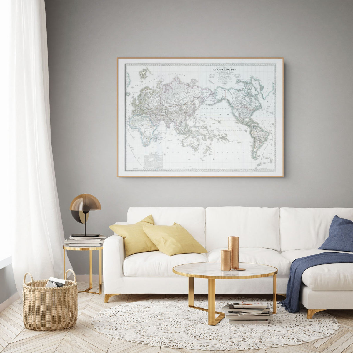 Weltkarte politisch | 1843 | Meridian 180 Grad Ost | Australien und Ost-Asien | Mercator-Projektion, Welt | Erde