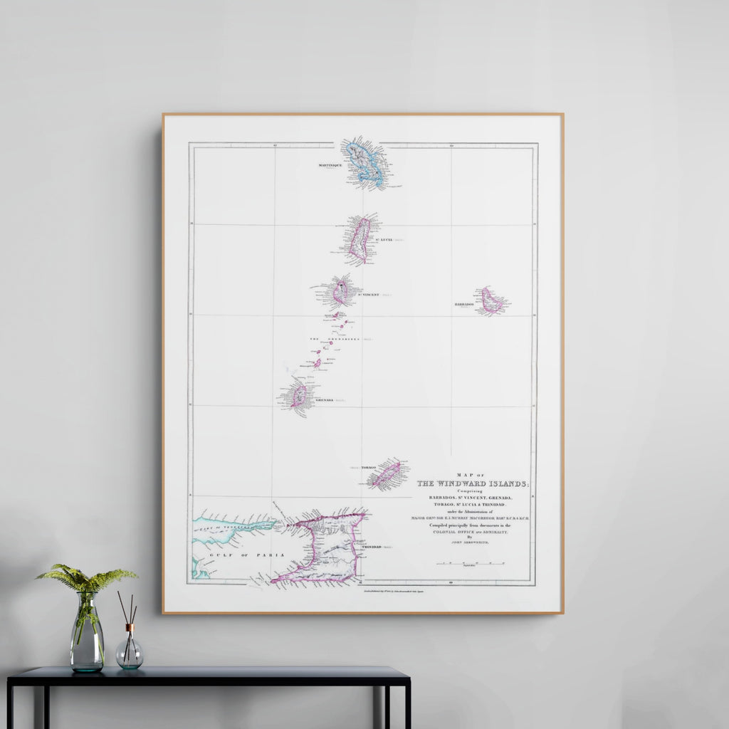 Windward Islands | Caribbean | Map from 1842