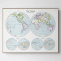 Mapa mundial al nivel de un meridiano | 1910) | Mapas mundiales antiguos